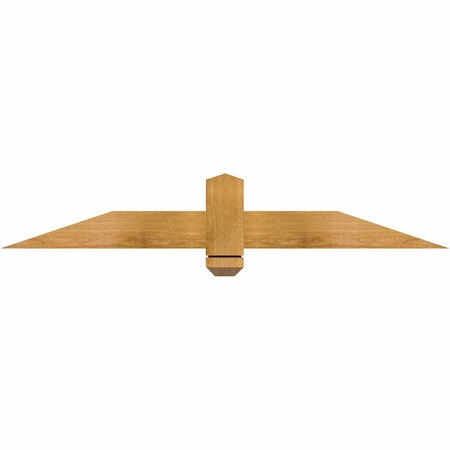 Ekena Millwork Eugene Rough Sawn Timber Gable Bracket, Western Red Cedar, 48"W x 8"H x 2"D x 4"F, 4/12 Pitch GBW048X08X0204EUG00RWR